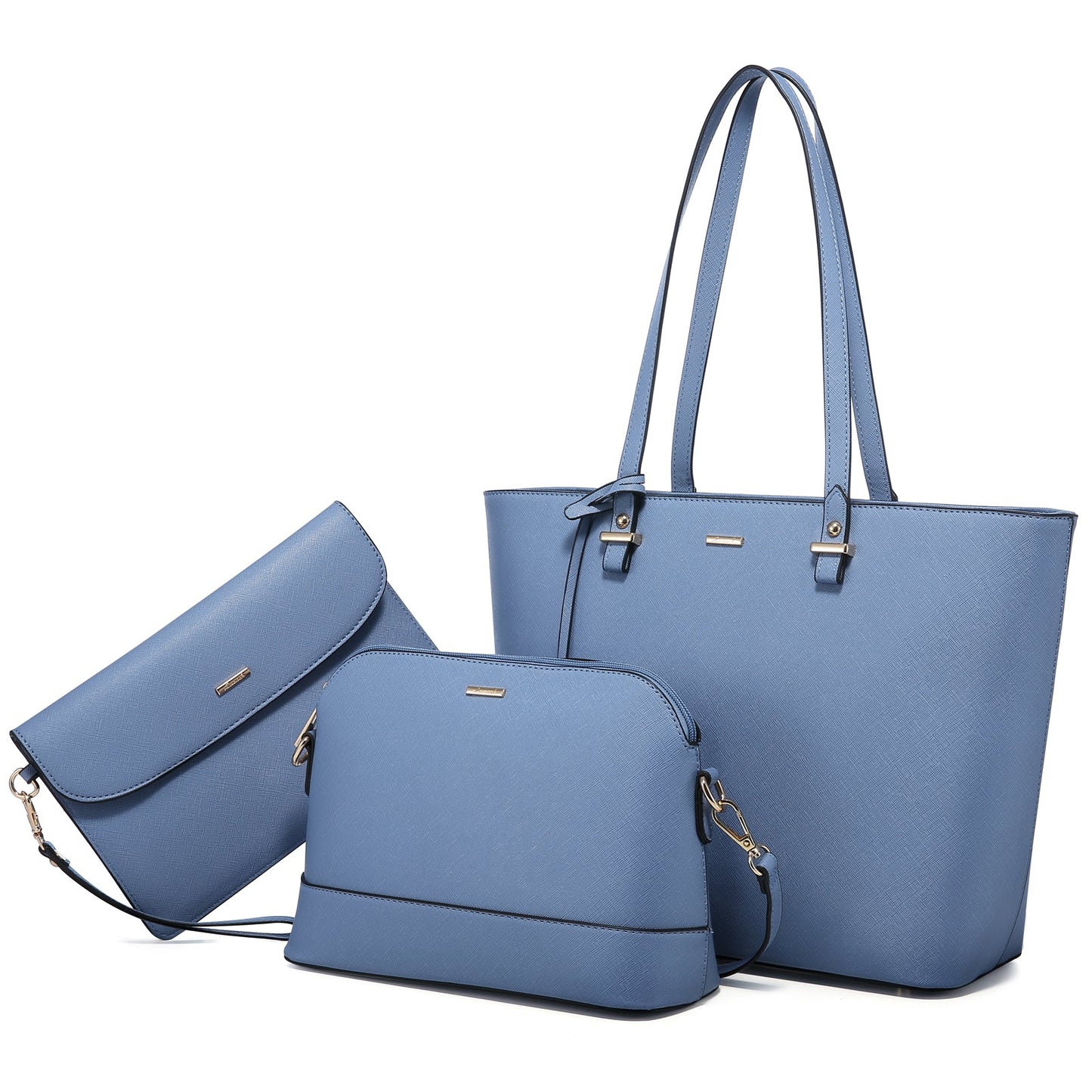 Women 3 piece Leather Handbag Set LMH Beauty