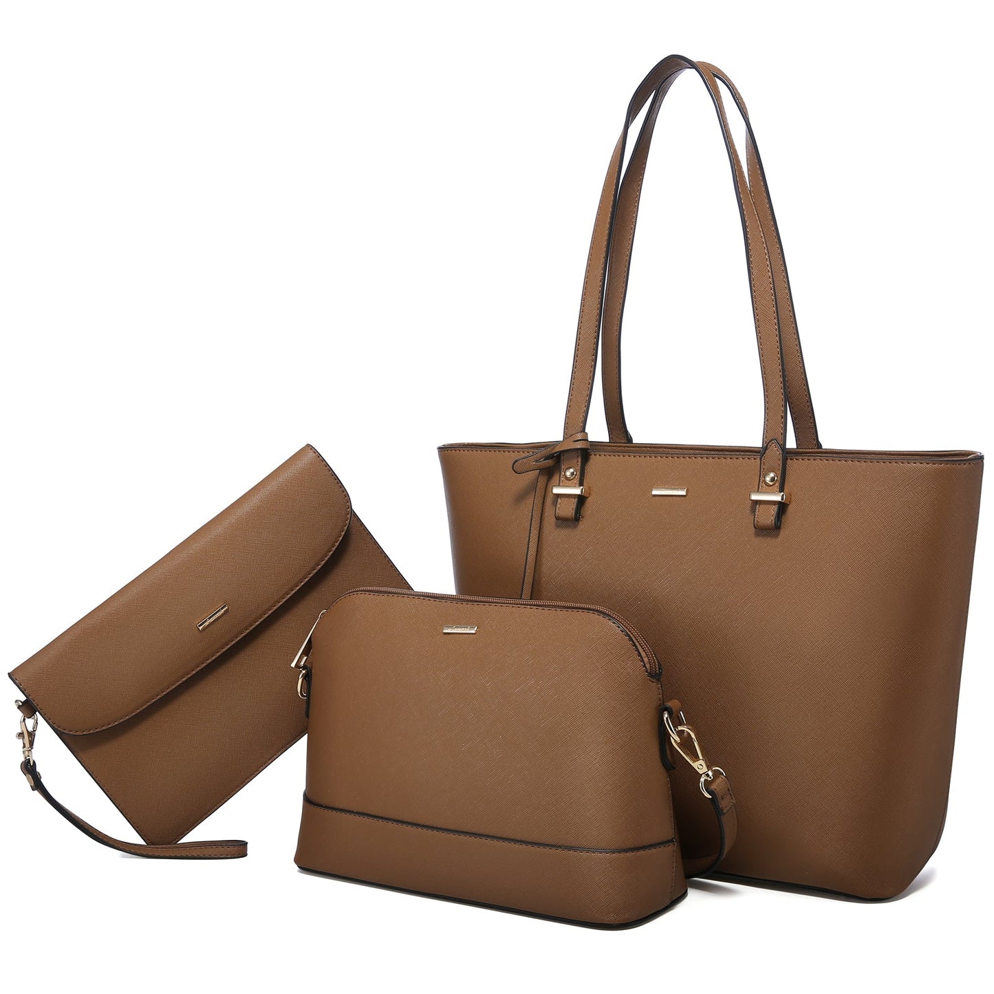 Women 3 piece Leather Handbag Set LMH Beauty