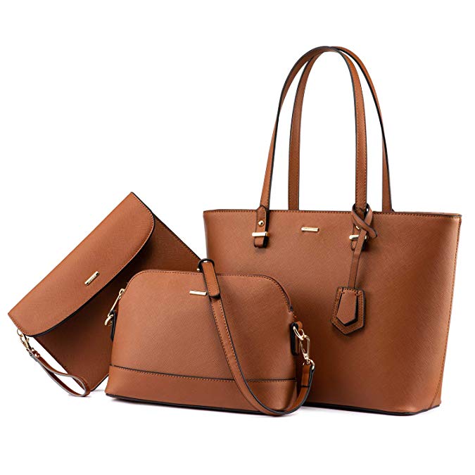 Women 3 piece Leather Handbag Set LMH Beauty