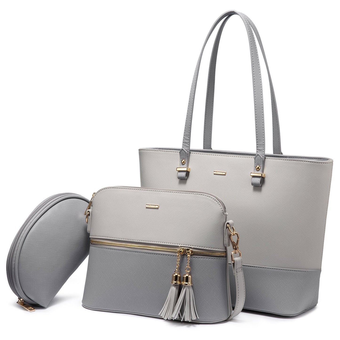 Women 3 piece Leather Handbag Set LMH Beauty