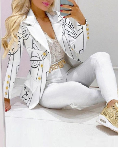 Women's Trendy Print 2 piece Pants Set LMH Beauty