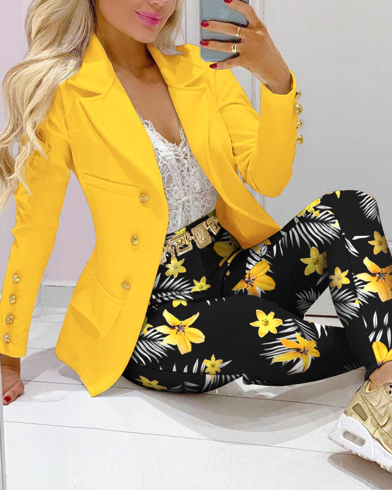 Women's Trendy Print 2 piece Pants Set LMH Beauty