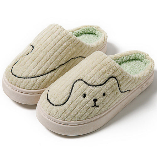 Striped Cat Slippers Indoor Couple Non-slip Floor Bedroom Slipper