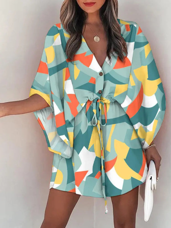 Women's Woven Flower Casual Dress