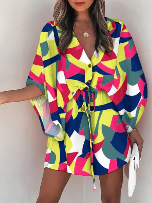 Women's Woven Flower Casual Dress