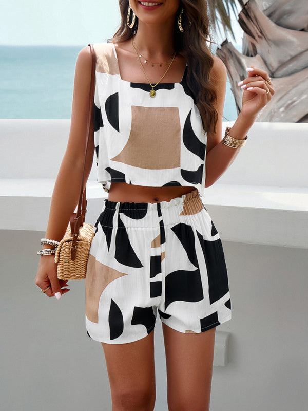 Women's Casual Printed Short Suit