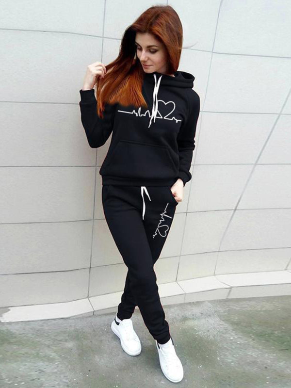 Women's Casual Fleece Hoodie Set