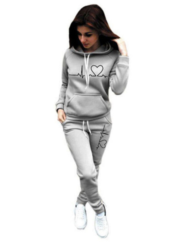 Women's Casual Fleece Hoodie Set