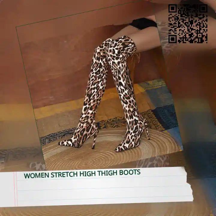 Women Stretch High Thigh Boots by@Outfy