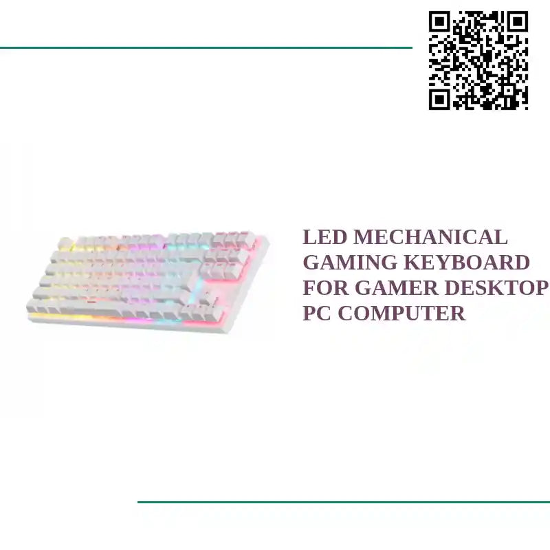LED Mechanical Gaming Keyboard For Gamer Desktop PC Computer by@Outfy