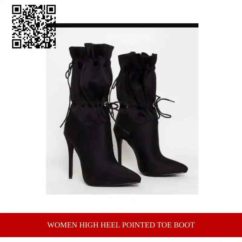 Women High Heel Pointed Toe Boot by@Outfy