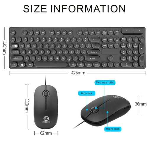 USB Wired Light Up Gaming Keyboard and Mouse Set