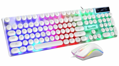 USB Wired Light Up Gaming Keyboard and Mouse Set