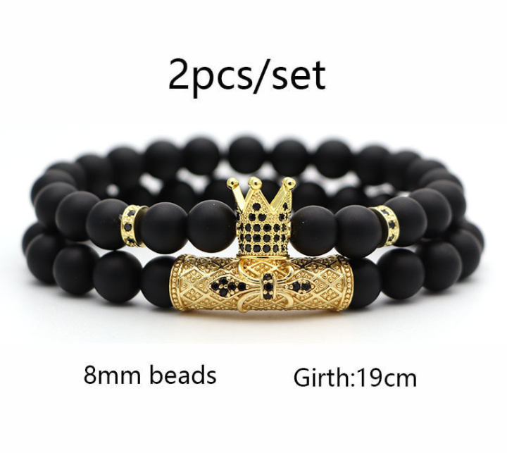 Classic Black Beads 2pc/Set LMH Beauty