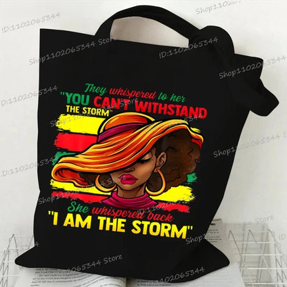 "Juneteenth Is My Independence Day" Women's Canvas Tote Bag