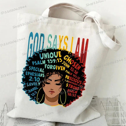 "Juneteenth Is My Independence Day" Women's Canvas Tote Bag