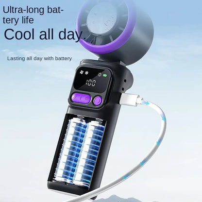 Portable Fan Handheld, Rechargeable, Foldable, 5 Speeds