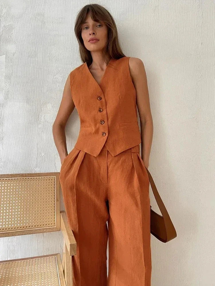 Linen Chic Pantsuit.