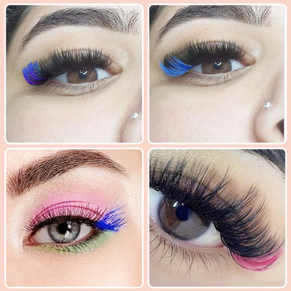 Colored mink eyelashes, Multi colored eyelashes