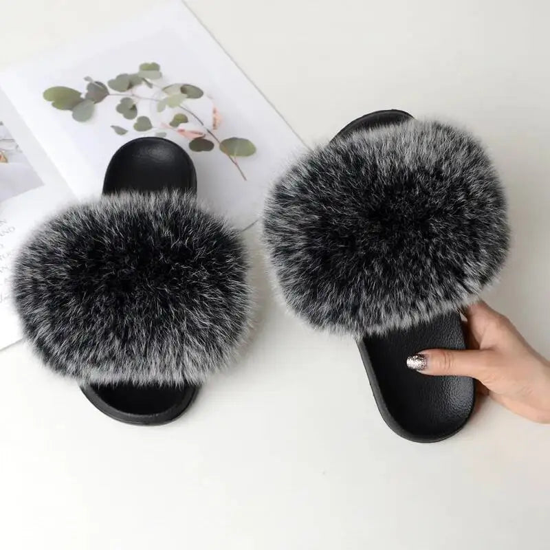 Women Faux Fur Slippers