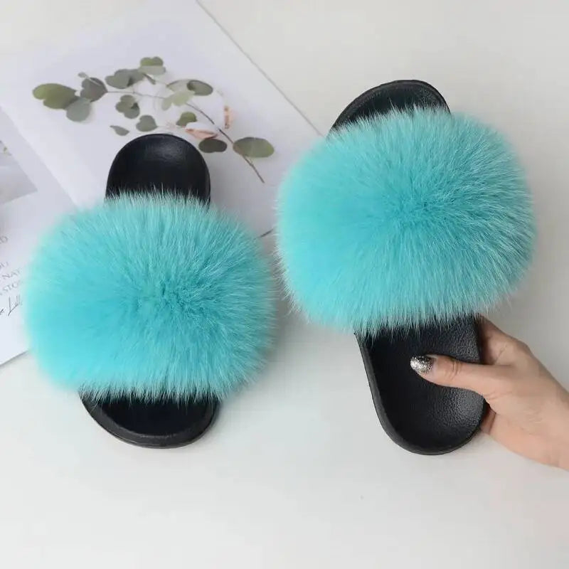 Women Faux Fur Slippers
