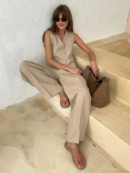 Linen Chic Pantsuit.