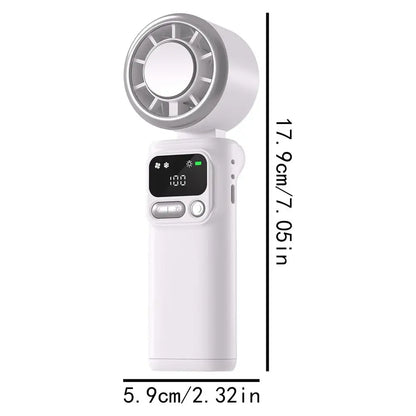 Portable Fan Handheld, Rechargeable, Foldable, 5 Speeds