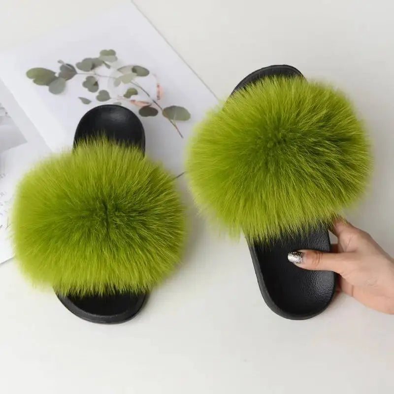 Women Faux Fur Slippers