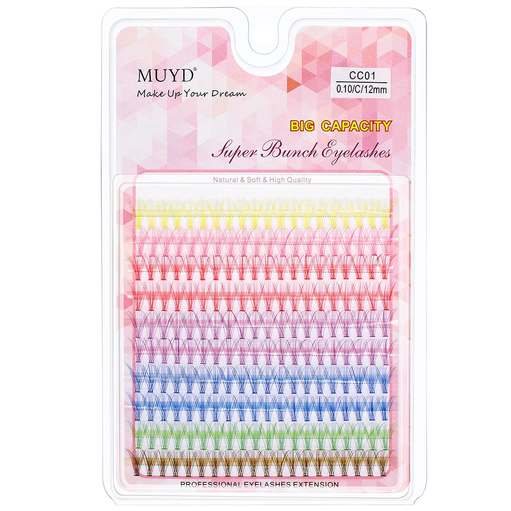 Colored mink eyelashes, Multi colored eyelashes