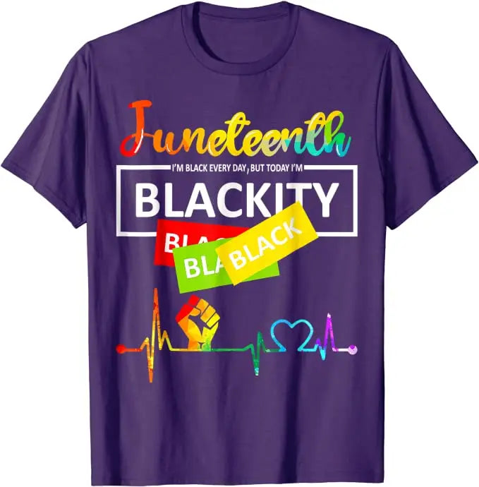 Juneteenth Heartbeat  Of Black History  T-Shirts