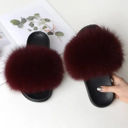 Women Faux Fur Slippers