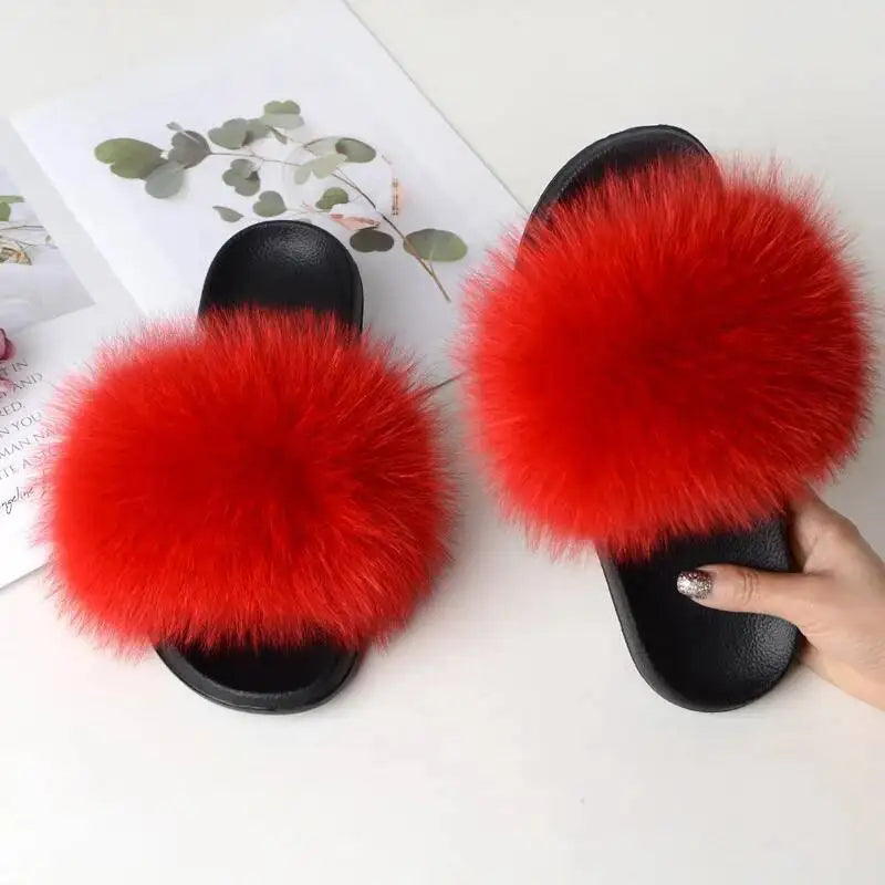 Women Faux Fur Slippers