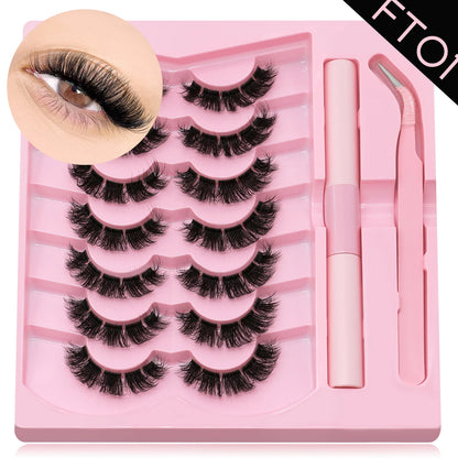 Cat Eye, Mink Lash Extension Kit with Bond, Seal, and Lash Applicator