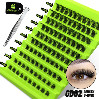 Cat Eye, Mink Lash Extension Kit with Bond, Seal, and Lash Applicator