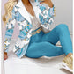 Women's Trendy Print 2 piece Pants Set LMH Beauty