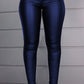 Women's Fashion Pu Leather Feet Trousers