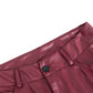 Women's Fashion Pu Leather Feet Trousers