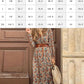 Women's V-neck long-sleeved Printed Long Dress (with belt)