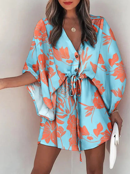 Women's Woven Flower Casual Dress