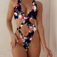 Women's Crossover Hollow One-Piece Swimsuit