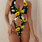 Women's Crossover Hollow One-Piece Swimsuit