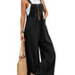 Women's Solid Color Casual Bib Trousers