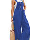 Women's Solid Color Casual Bib Trousers