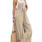 Women's Solid Color Casual Bib Trousers