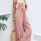 Women's Solid Color Casual Bib Trousers