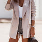 Women's fashion autumn and winter long-sleeved double-breasted suit collar jacket