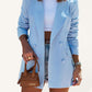 Women's fashion autumn and winter long-sleeved double-breasted suit collar jacket