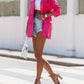 Women's fashion autumn and winter long-sleeved double-breasted suit collar jacket