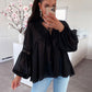 Women's Chiffon  Lace Loose Balloon Sleeve Top