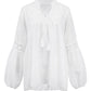 Women's Chiffon  Lace Loose Balloon Sleeve Top